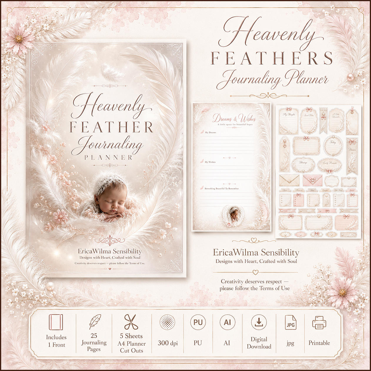 (image for) EW AI Heavenly Feather - Journaling Planner 2026